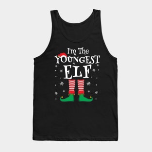 I'm The Youngest Elf Matching Family Christmas Pajama Shirt Tank Top